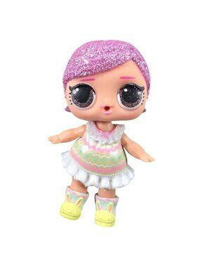 LOL Surprise Doll  Pink Glitter Hair Zigzag Dress Yellow Boots 2017 MGA Spring
